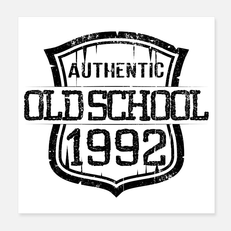 Authentic old school 1992 Poster 8" x 8" (20x20 cm)