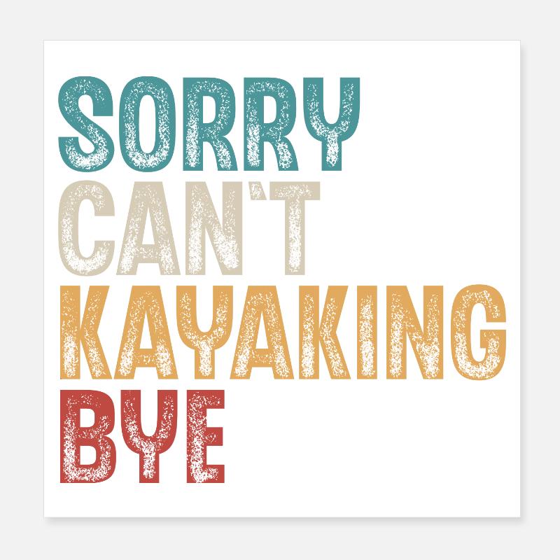 Kajak Kajakfahrer Kajaker Poster 20x20 cm