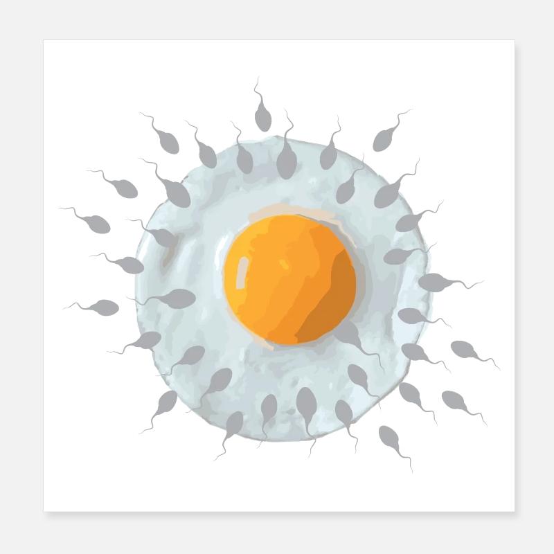 Œuf du petit-déjeuner Poster 20 x 20 cm