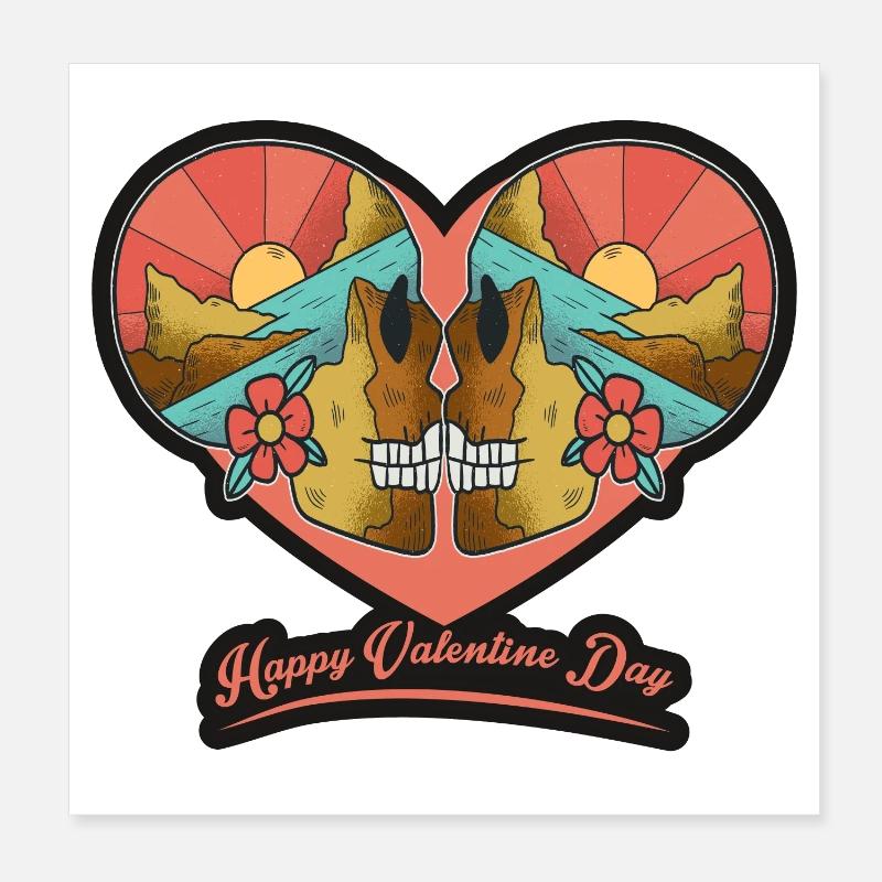Joyeuse Saint-Valentin Poster 20 x 20 cm