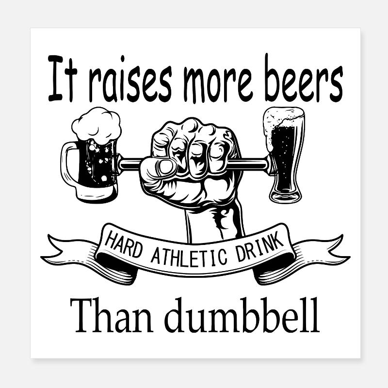 HARD ATHLETIC DRINK, it's not easy as a sport Poster 8" x 8" (20x20 cm)