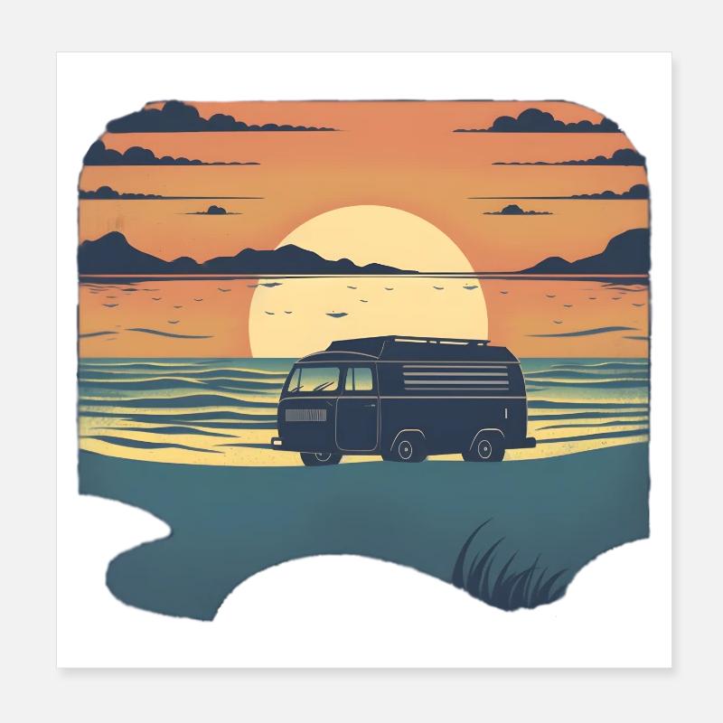 Campeur Poster 20 x 20 cm