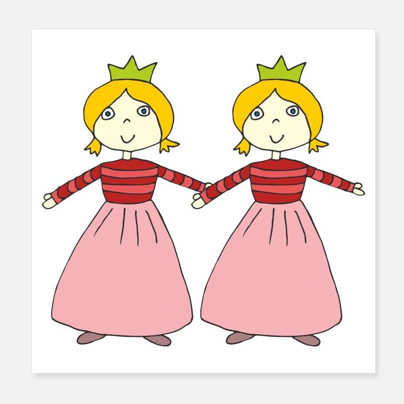 Little princess double Poster 8" x 8" (20x20 cm)