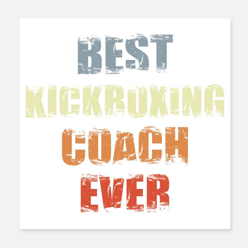 Kickboxing trainer Poster 8" x 8" (20x20 cm)