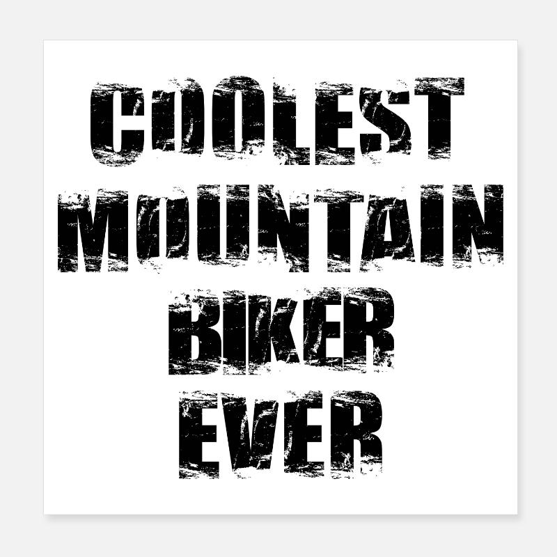 Cool mountain biker Poster 8" x 8" (20x20 cm)