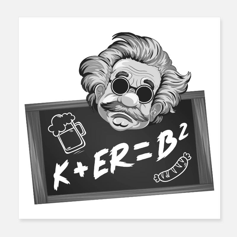 Kerb - Einfache Mathematik Poster 20x20 cm