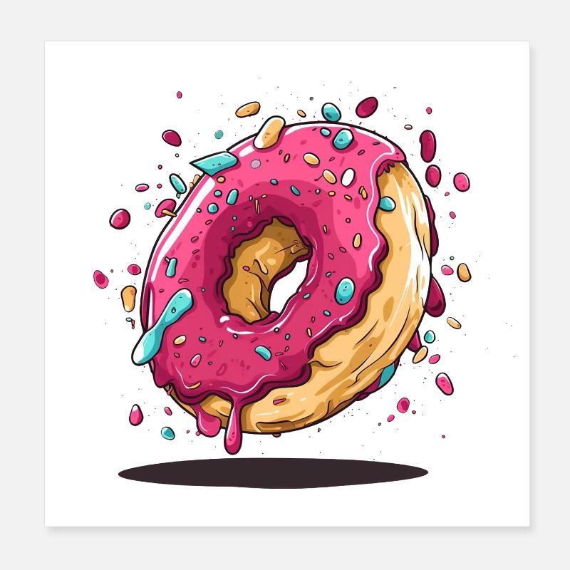 Design della ciambella Poster 20x20 cm