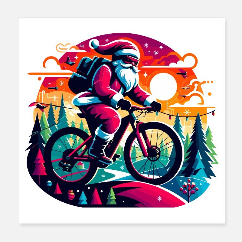 Santa VTT Néon Poster 20 x 20 cm