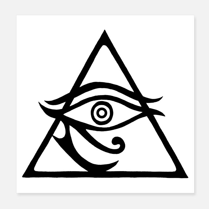 Die schwarze Pyramide des Gottes Horus Poster 20x20 cm