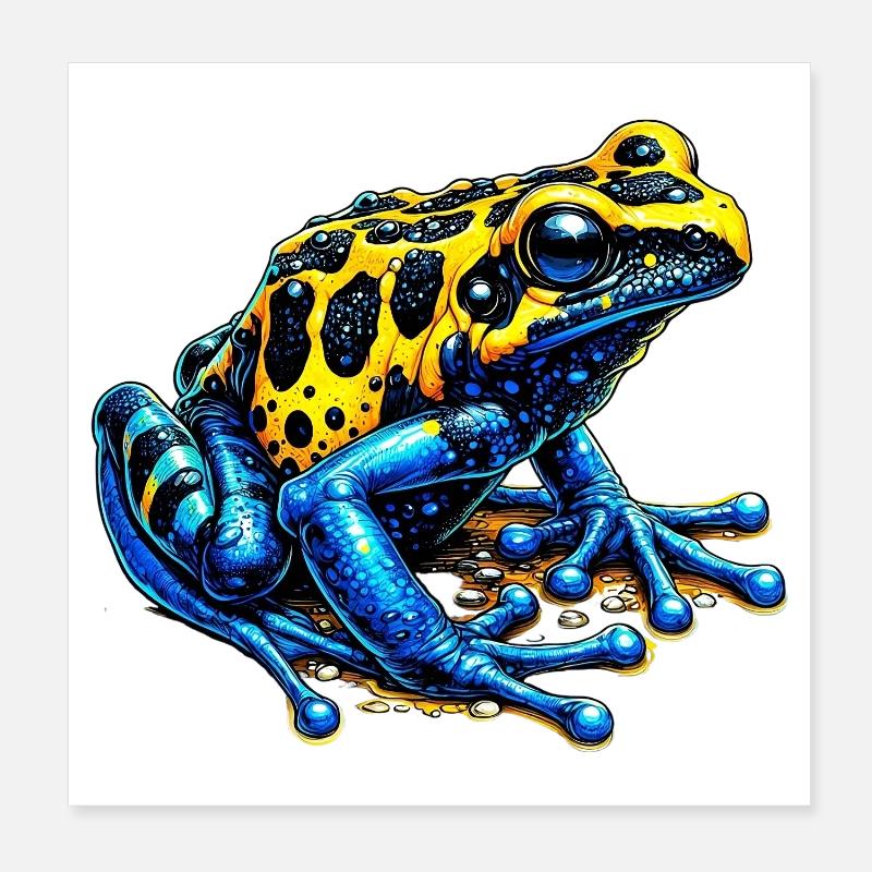 Frog Poster 8" x 8" (20x20 cm)