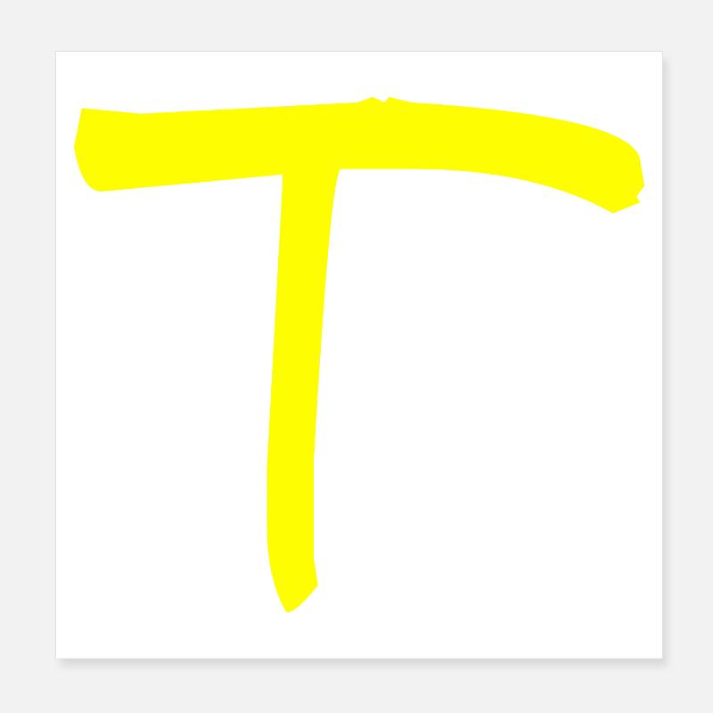 Buchstabe T Poster 20x20 cm