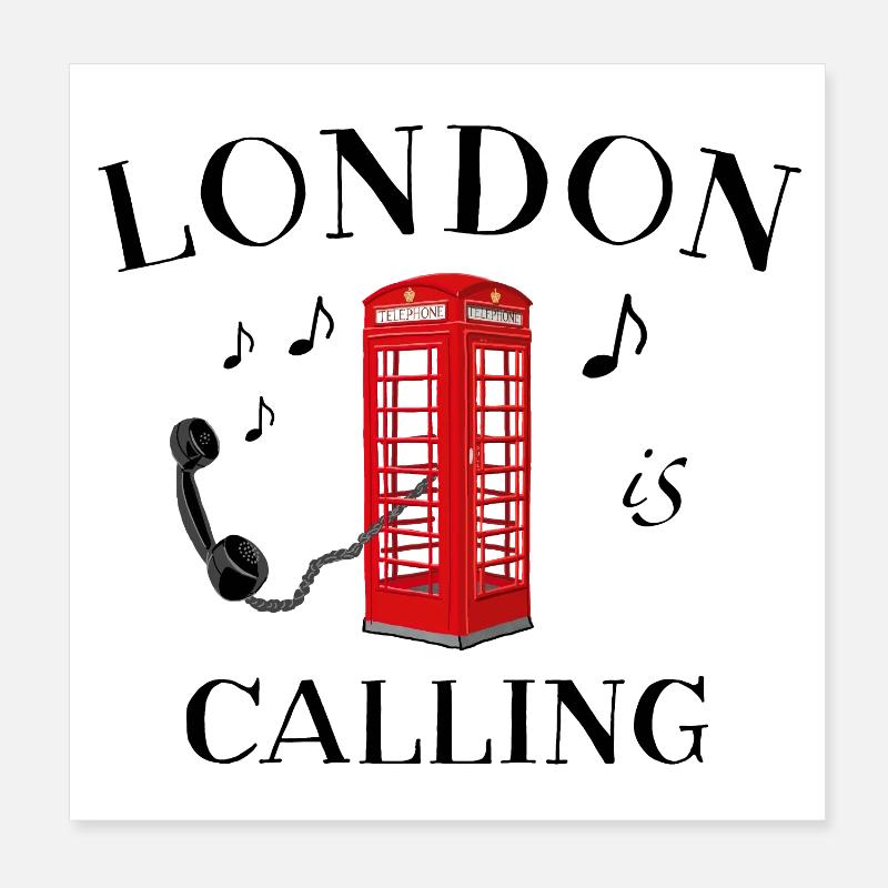 Londres appelle, Angleterre, cabine téléphonique rouge Poster 20 x 20 cm