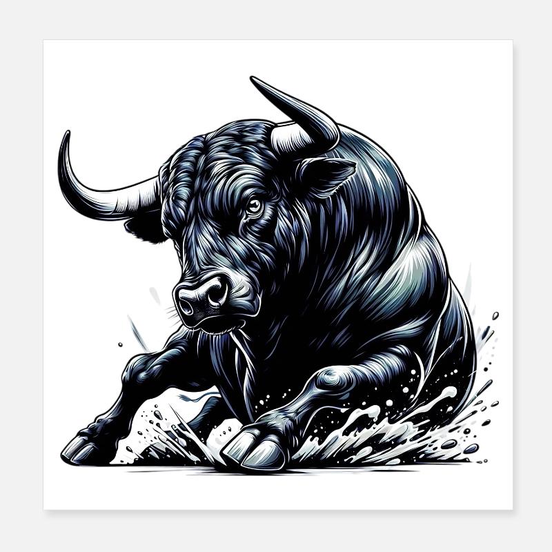Taureau Poster 20 x 20 cm