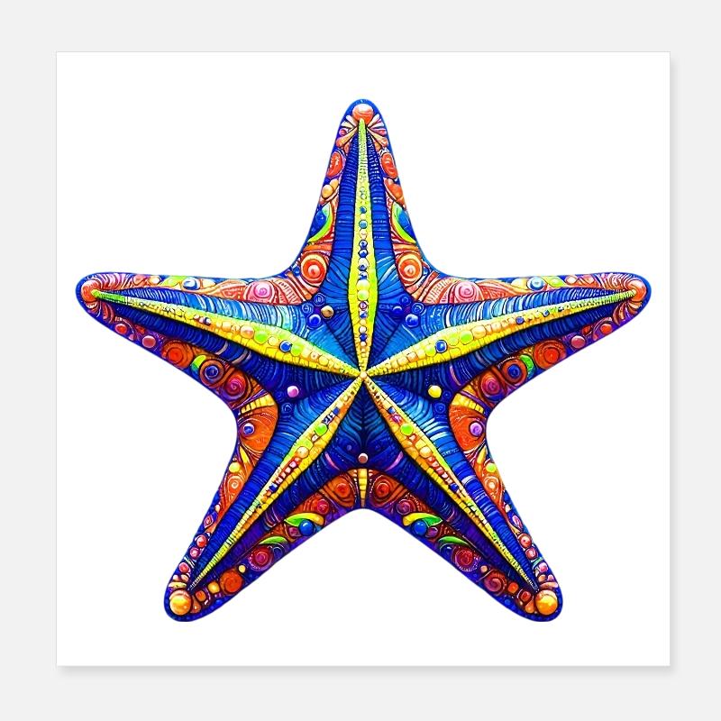 Starfish Poster 8" x 8" (20x20 cm)