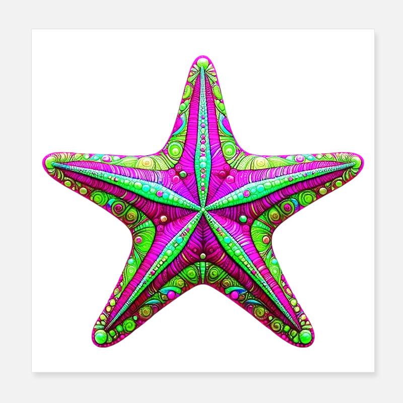 Étoile de mer Poster 20 x 20 cm