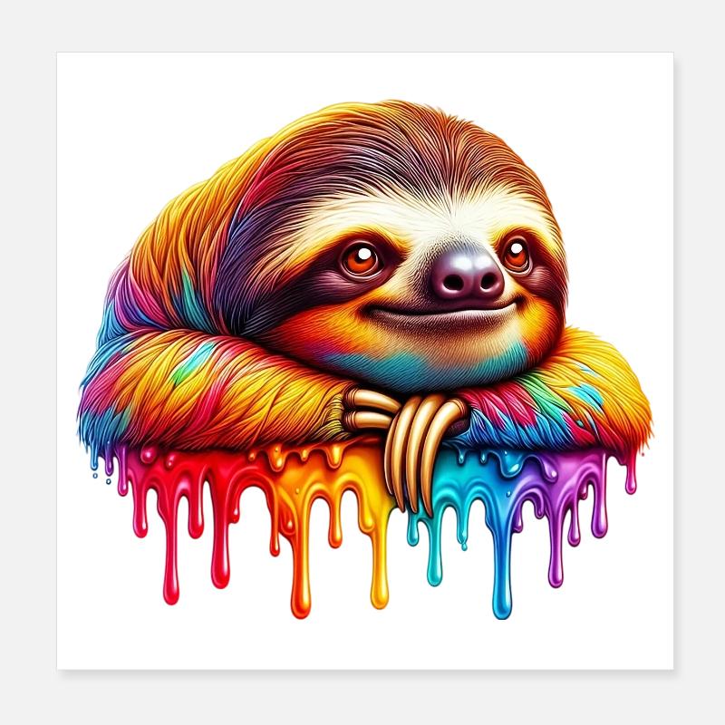 Faultier Poster 20x20 cm