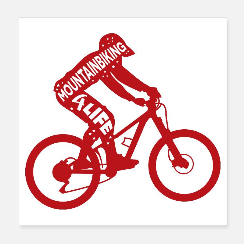 Mountain Bike Motivation Poster 8" x 8" (20x20 cm)