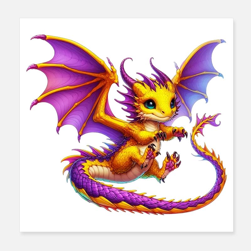 Dragon Poster 20 x 20 cm