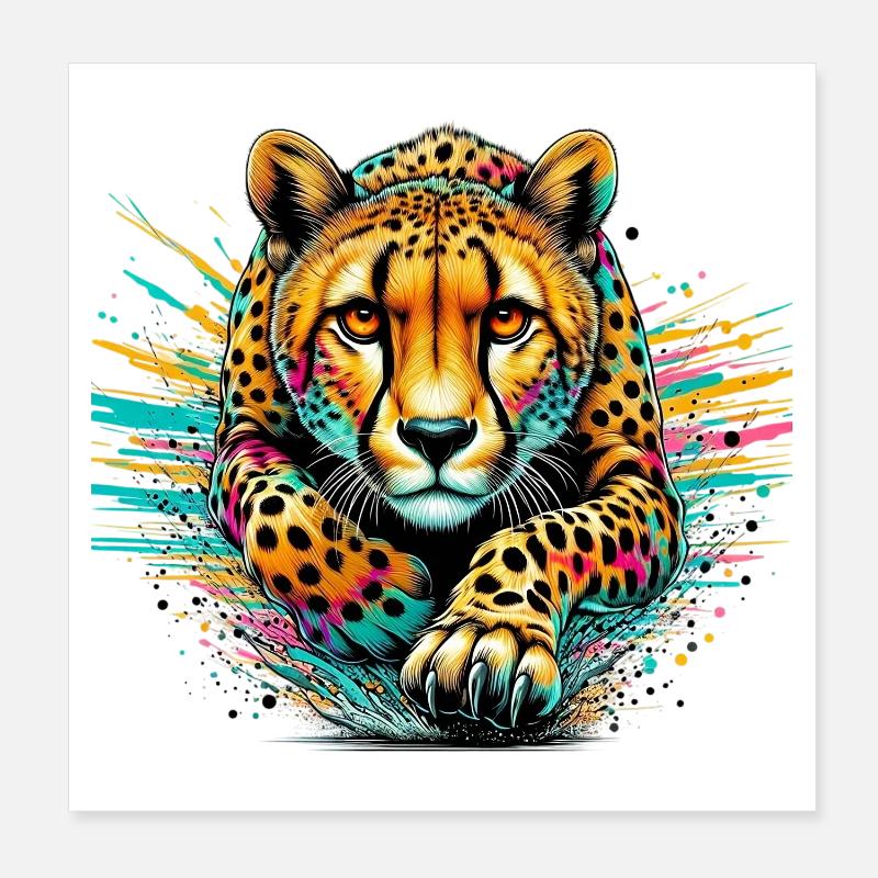 Guépard Poster 20 x 20 cm