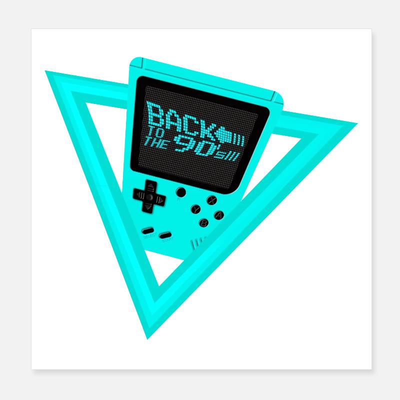 Back to the 90s Poster 8" x 8" (20x20 cm)