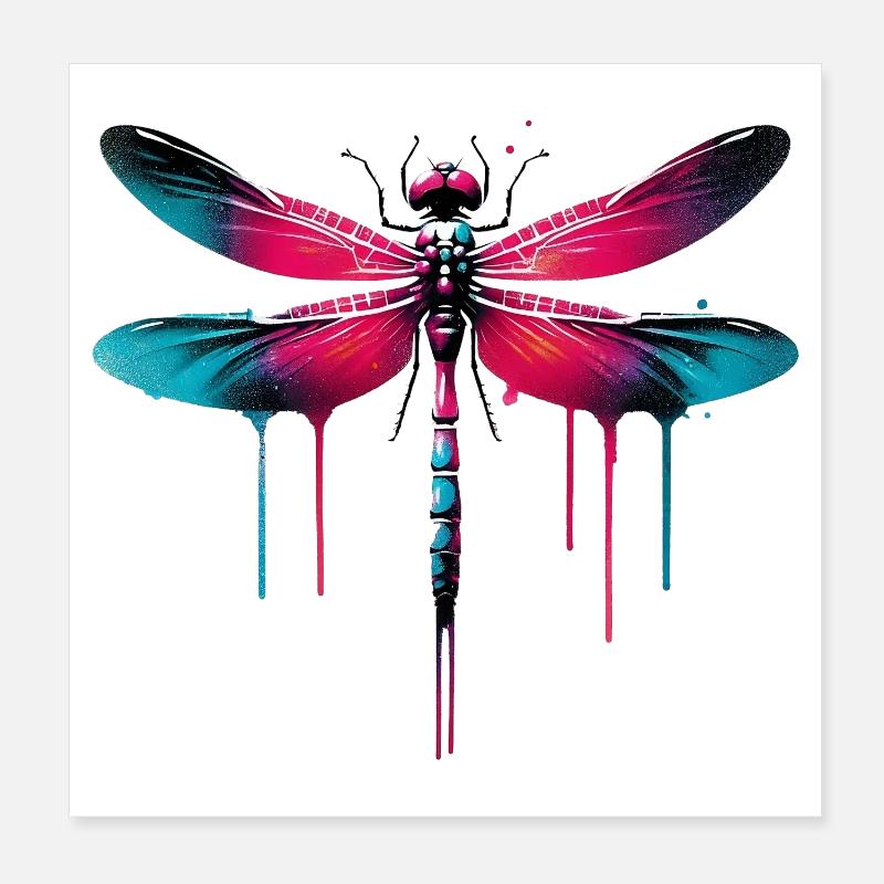 Libellule Poster 20 x 20 cm