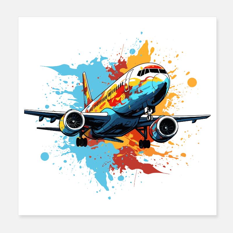 Graffiti d’avion Poster 20 x 20 cm
