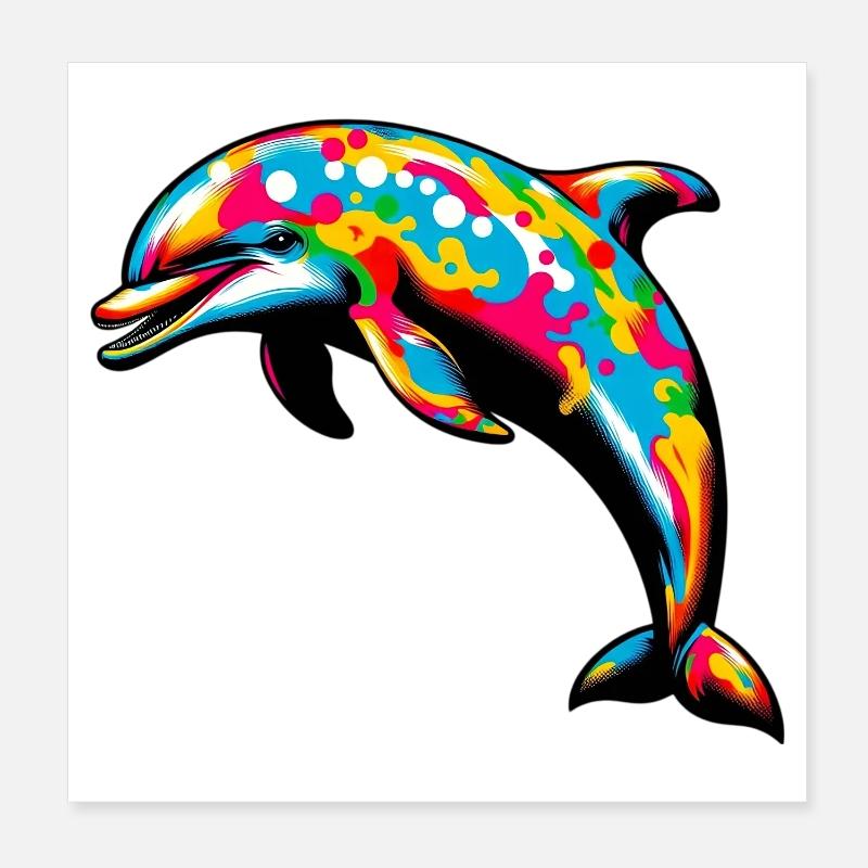 Dauphin Poster 20 x 20 cm