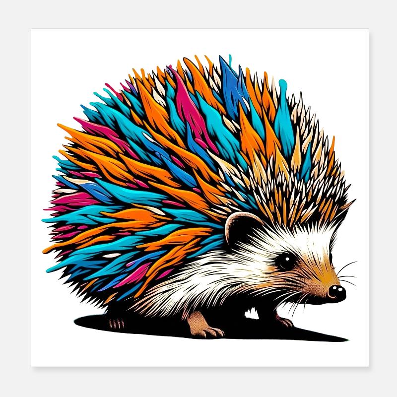 Hérisson Poster 20 x 20 cm