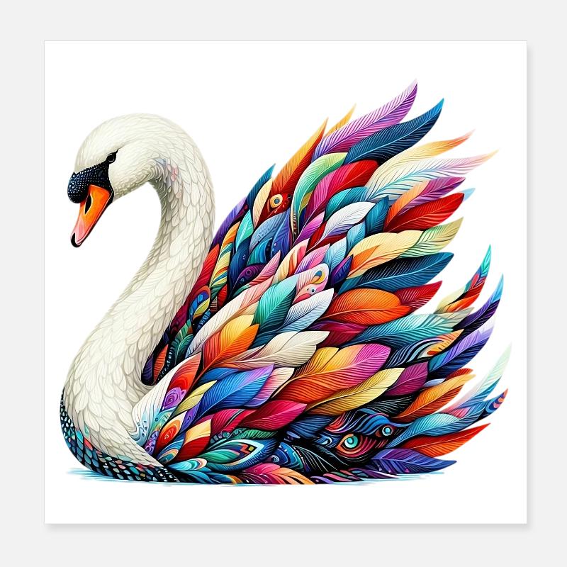 Schwan Poster 20x20 cm