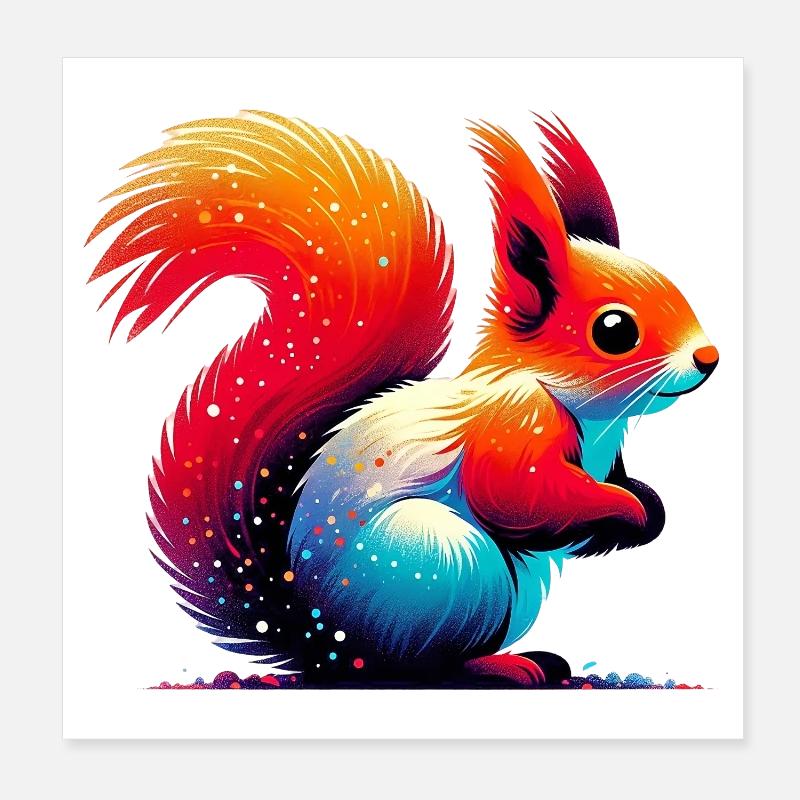 Eichhörnchen Poster 20x20 cm