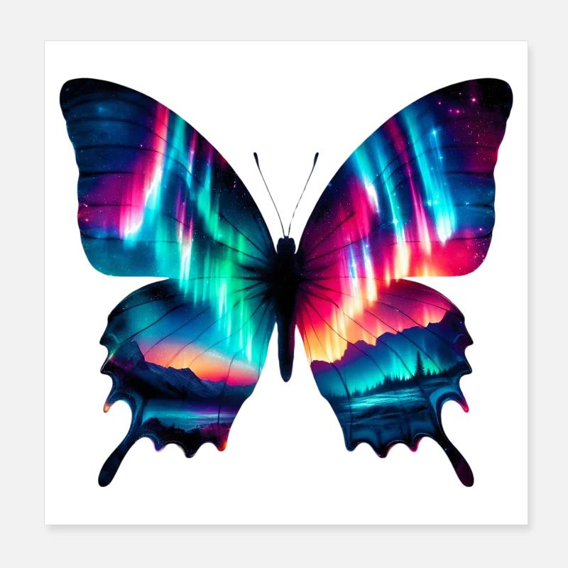 Papillon Poster 20 x 20 cm
