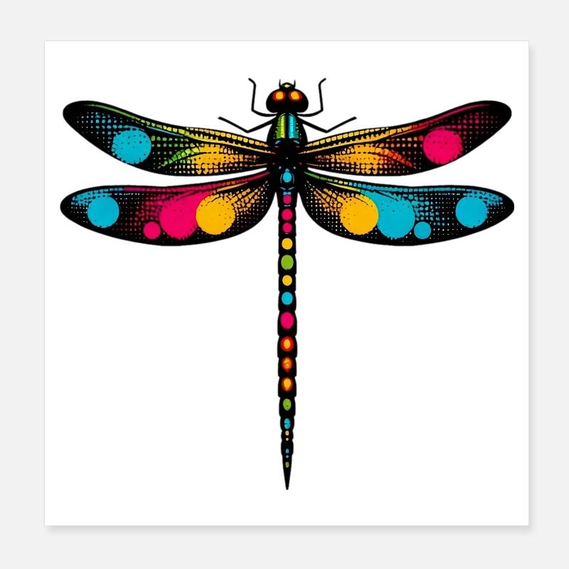 Dragonfly Poster 8" x 8" (20x20 cm)