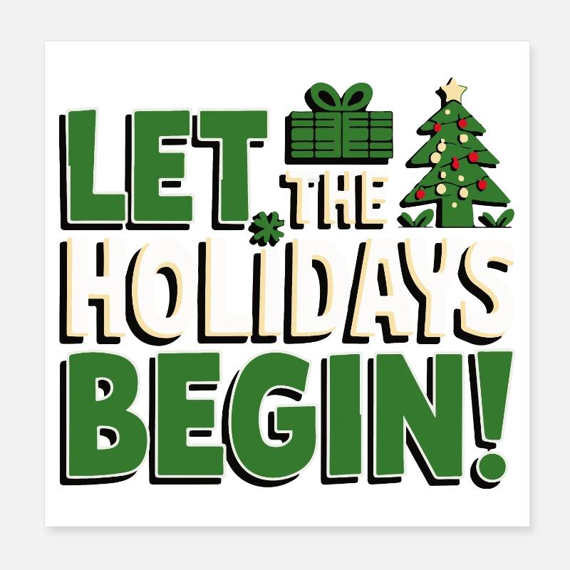 Que les vacances commencent Poster 20 x 20 cm