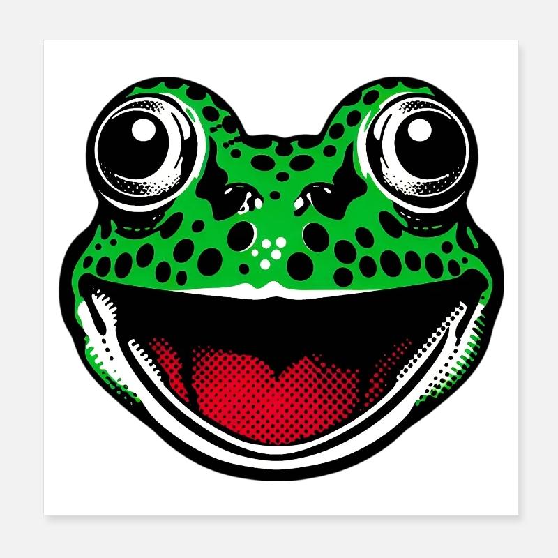 Frosch Poster 20x20 cm