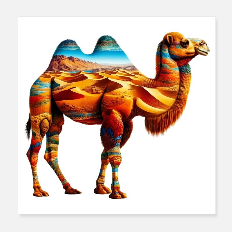Kamel Poster 20x20 cm