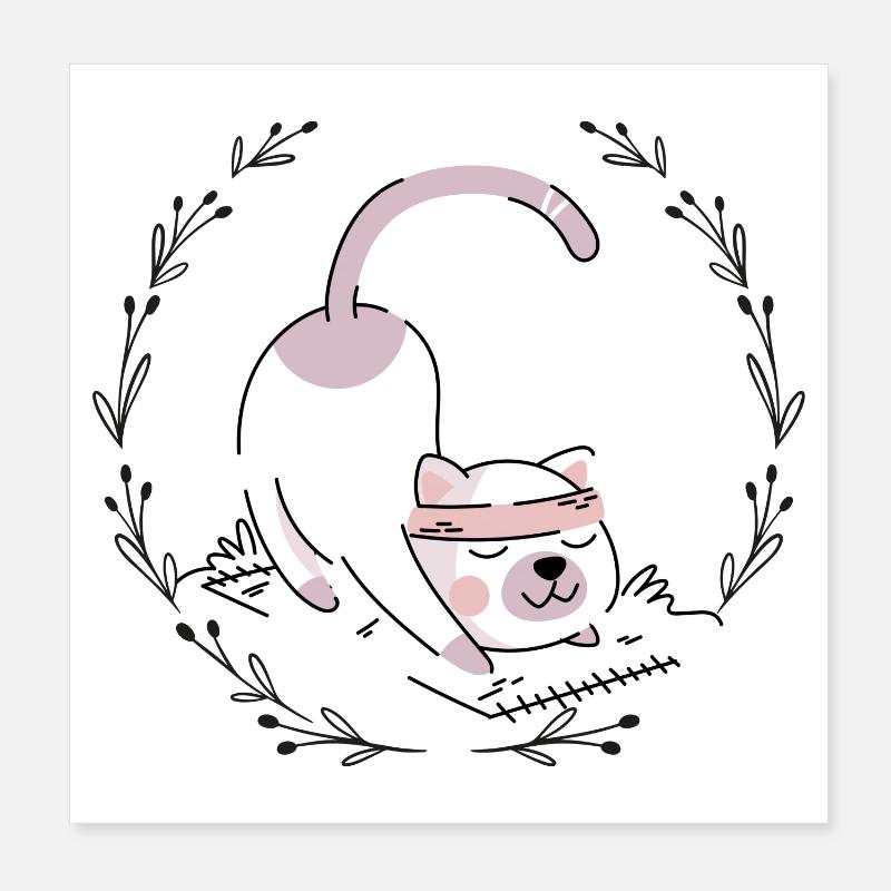 Chiot rose Bandeau breloque Poster 20 x 20 cm