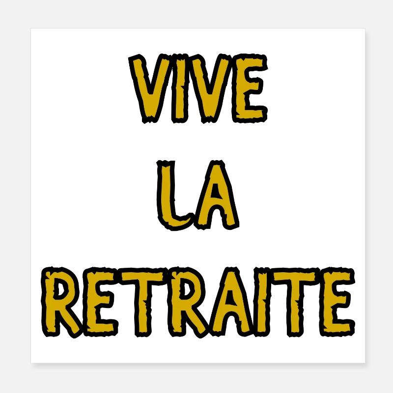 RETRAITE. VACANCES. RETRAITE. RETRAITEE Poster 20 x 20 cm
