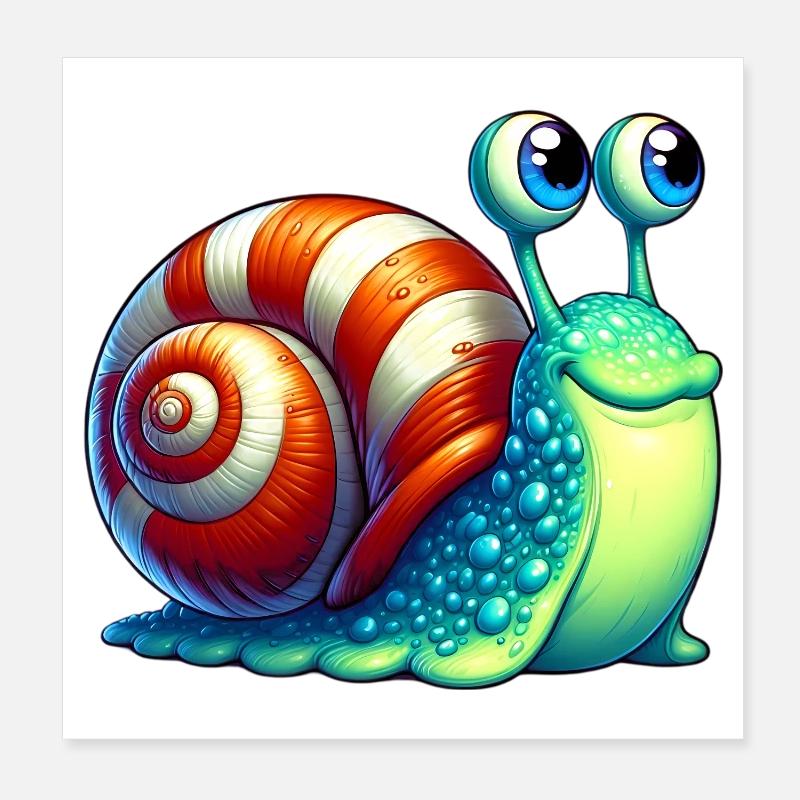 Escargot Poster 20 x 20 cm