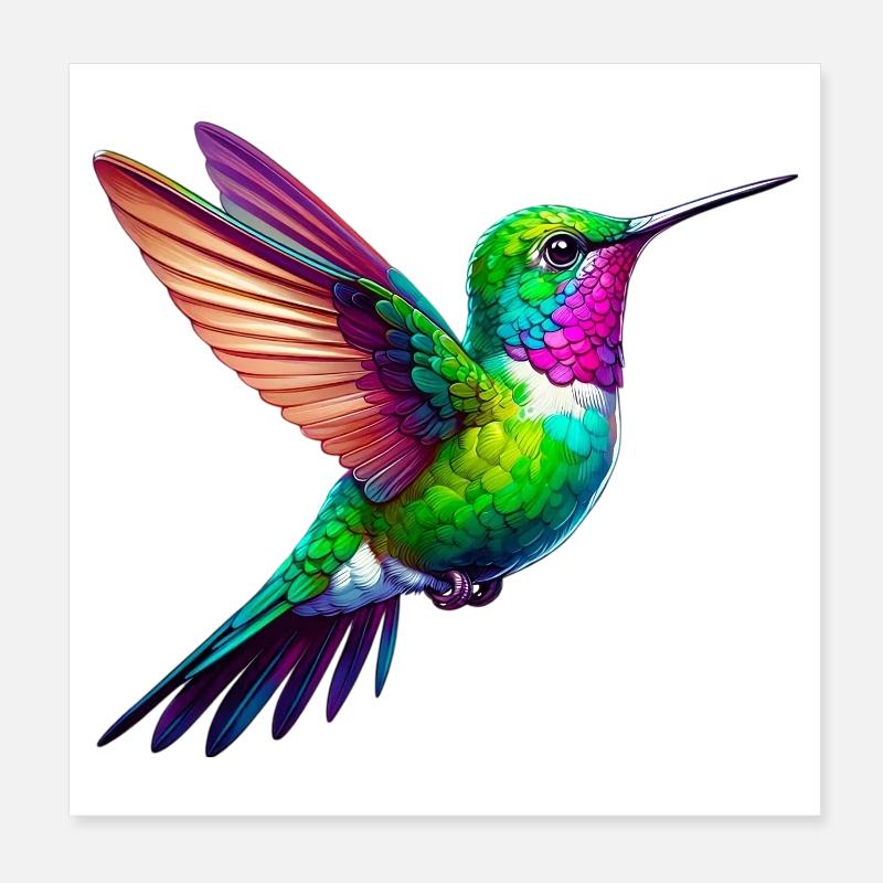 Colibri Poster 20 x 20 cm