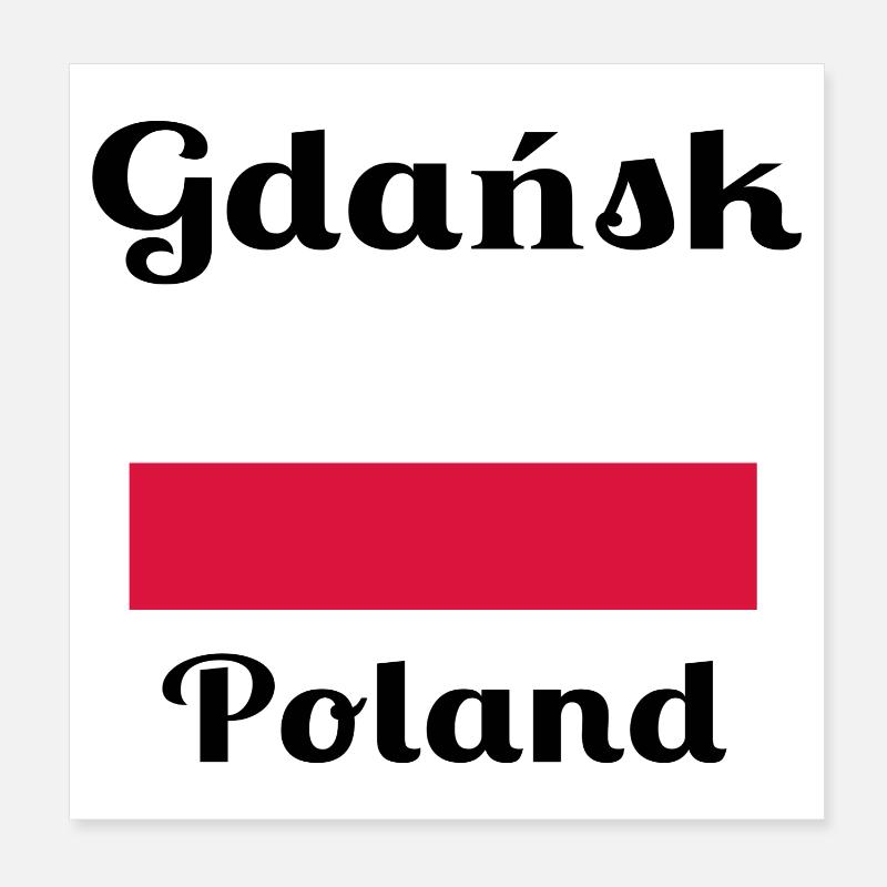 Gdańsk, Pologne - Imprimés élégants Poster 20 x 20 cm