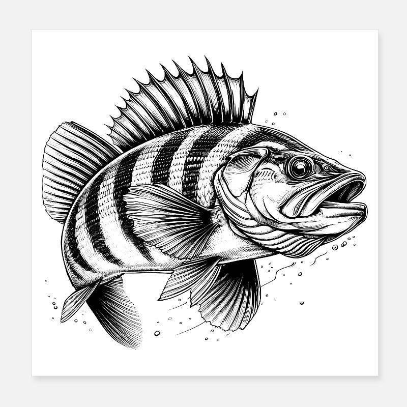 Perch - Poster 8" x 8" (20x20 cm) - white