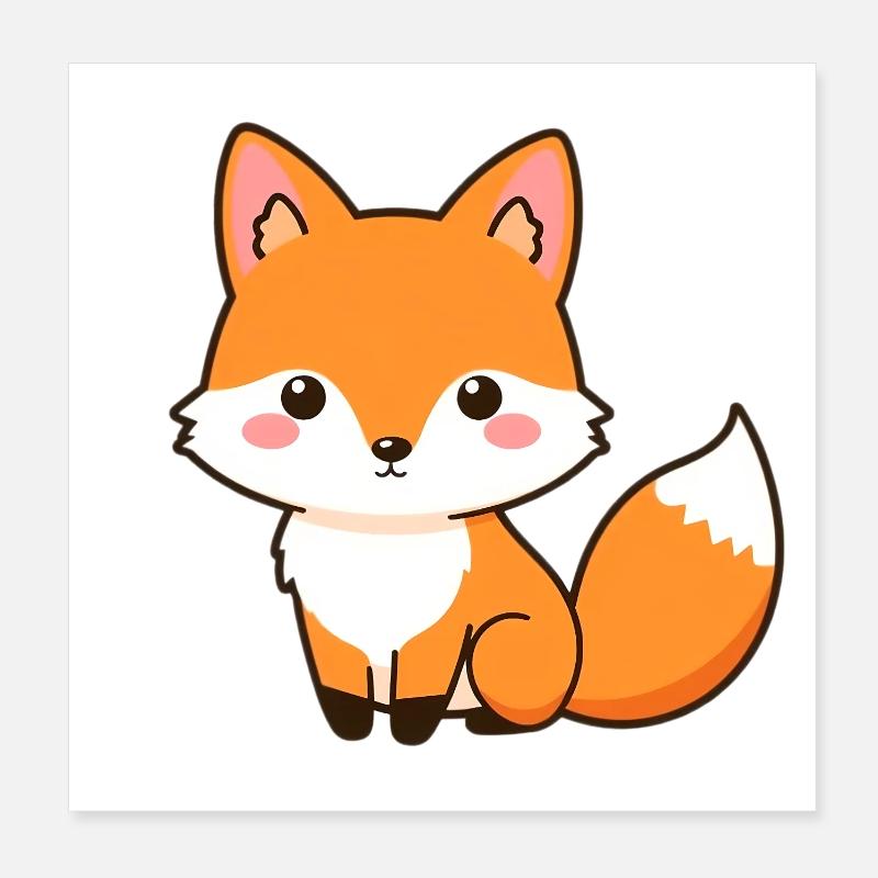 Renard Poster 20 x 20 cm