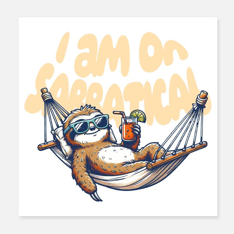 on Sabbatical Poster 20x20 cm