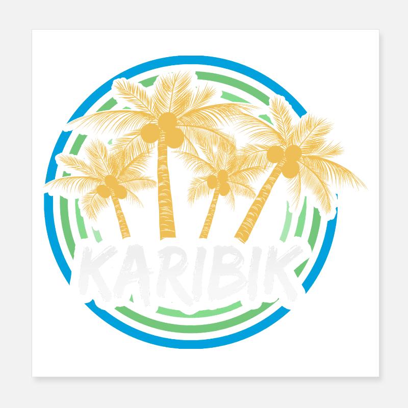 Caribbean as a holiday Poster 8" x 8" (20x20 cm)
