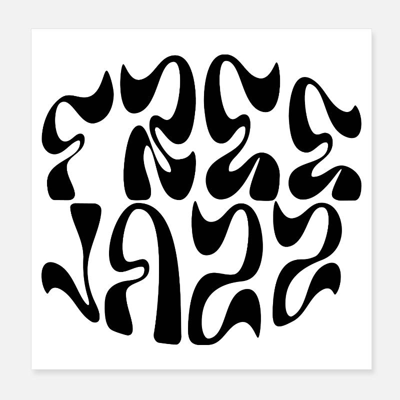 Conception du logo Free Jazz Poster 20 x 20 cm