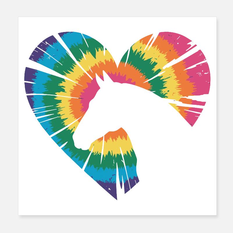Cheval Tie Dye Poster 20 x 20 cm