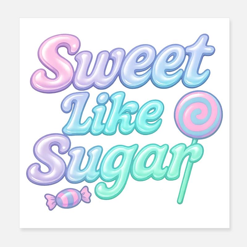 Doux comme du sucre / Y2K Design Poster 20 x 20 cm