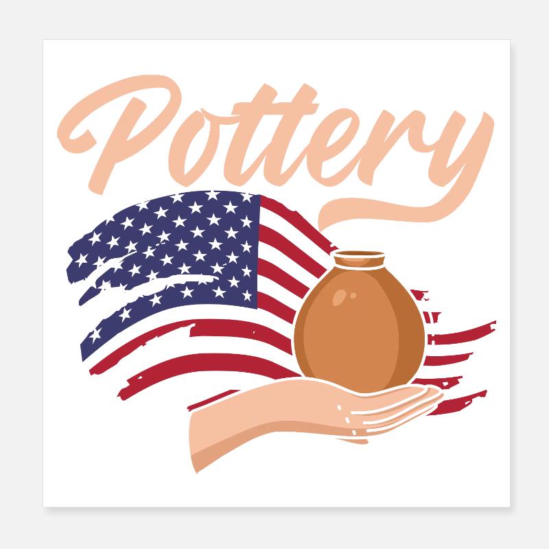 Ceramic Crafts American Style Poster 8" x 8" (20x20 cm)