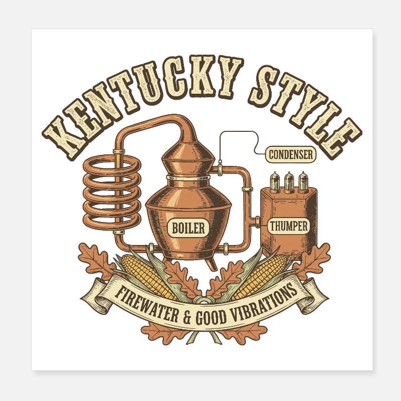 Kentucky Style Poster 20x20 cm
