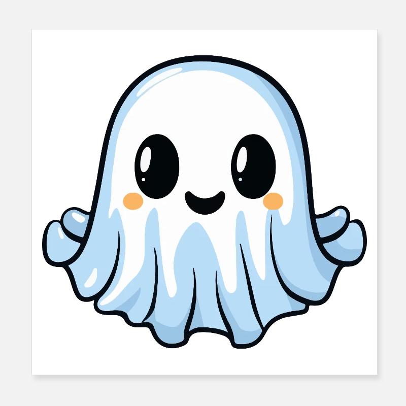 Geist Kawaii Comic Halloween Poster 20x20 cm